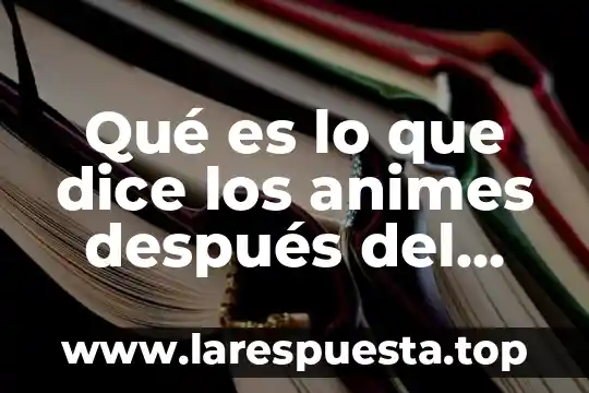 Qué es lo que dice los animes después del opening