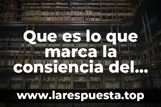 Que es lo que marca la consiencia del cristiano