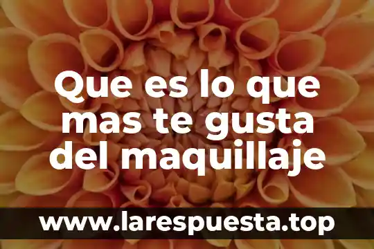 Que es lo mas que te gusta de mi 7 Que es lo que mas te gusta del maquillaje