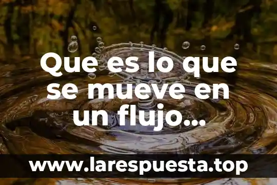 Que es lo que se mueve en un flujo electrico