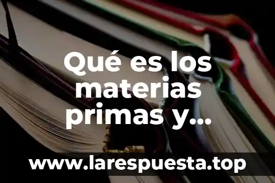 Que es gestion de primas en deposito 6 Qué es los materias primas y fuentes de energía