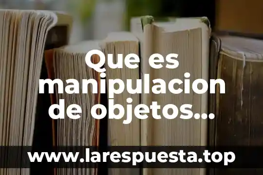 Que es manipulacion de objetos concretos