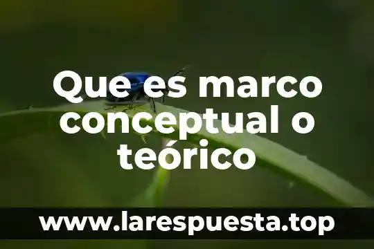 Que es una red conceptual y como se elabora 6 Que es marco conceptual o teórico