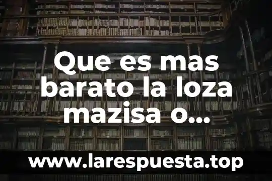 Que es mas barato la loza mazisa o caseton