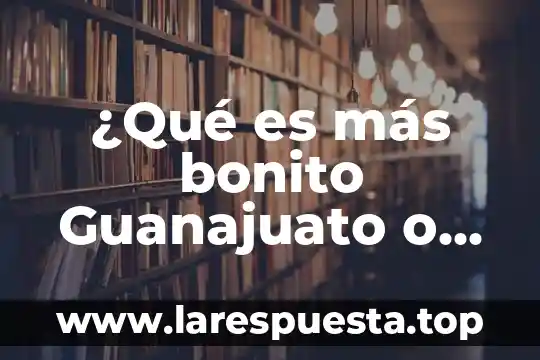 Arte que es bonito ejemplo 4 ¿Qué es más bonito Guanajuato o Puebla?