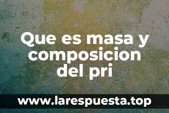 Que es masa y composicion del pri