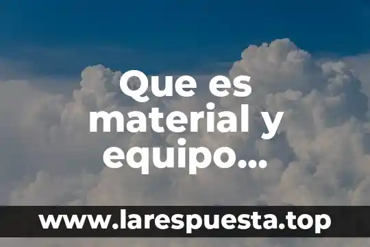 Que es collateral material 5 Que es material y equipo culinario