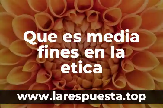 Que es etica profesional y sus caracteristicas 4 Que es media fines en la etica