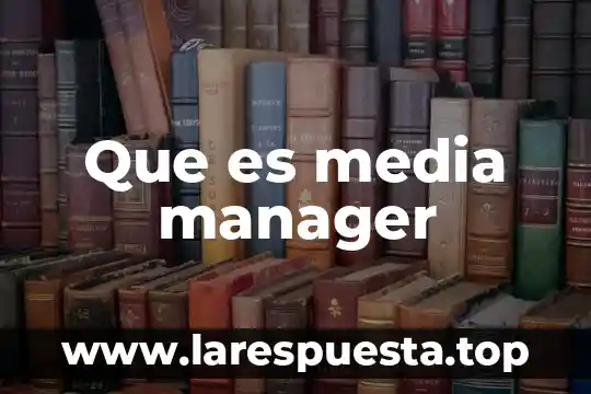 Que es como media negra 5 Que es media manager