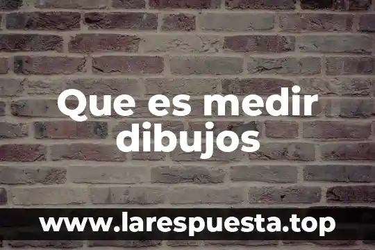 Que es medir dibujos