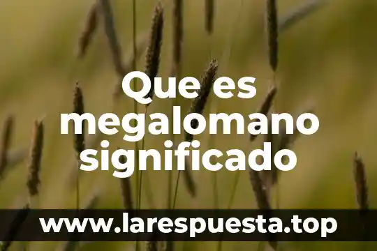 Qué es Medrano y su significado 5 Que es megalomano significado