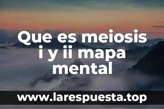 Que es derecho administrativo ii 3 Que es meiosis i y ii mapa mental