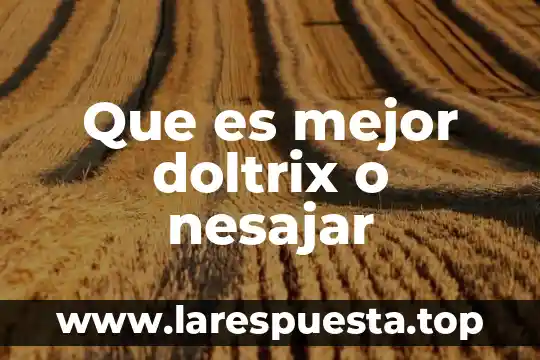 Qué es mejor e-sword o bibleworks 8 Que es mejor doltrix o nesajar