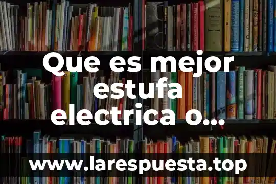 Que es mejor estufa electrica o calefactor