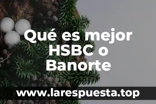 Qué es mejor HSBC o Banorte