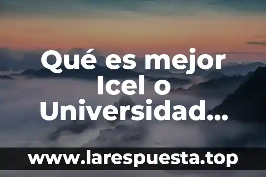 Qué es mejor Icel o Universidad Insurgentes