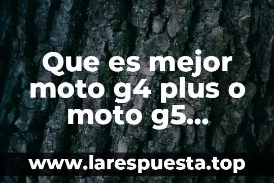 Que es mejor el moto e5 o el moto g5 5 Que es mejor moto g4 plus o moto g5 normal