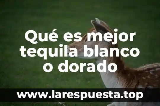 Que es mejor doltrix o nesajar 8 Qué es mejor tequila blanco o dorado