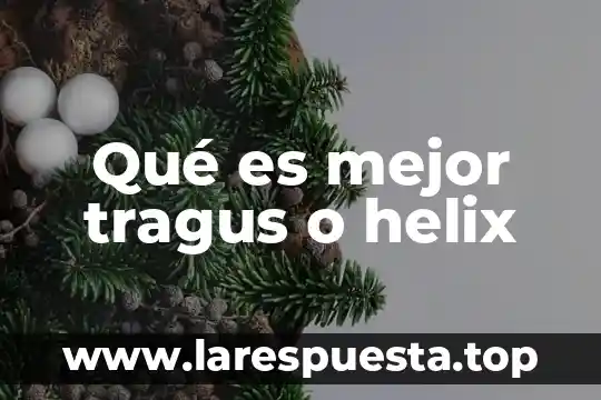 Que es el tiempo de ejecución 4 Qué es mejor tragus o helix