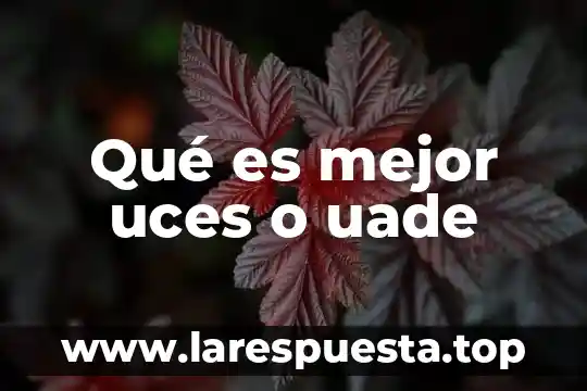 Qué es mejor uces o uade