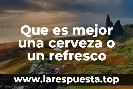 Qué es el ácido nítrico de un refresco gaseoso 5 Que es mejor una cerveza o un refresco