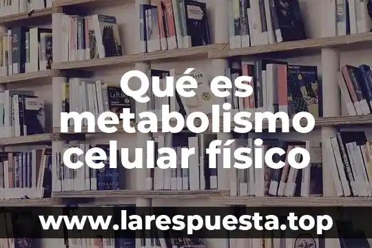 Que es lo que controla el metabolismo 8 Qué es metabolismo celular físico