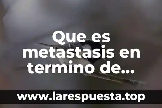 Que es metastasis en termino de iologia