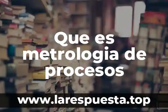 Que es epistemología por procesos 4 Que es metrologia de procesos