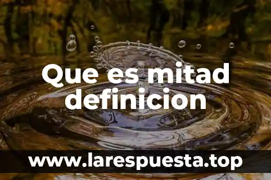 Que es mitad definicion