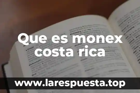 Que es monex costa rica