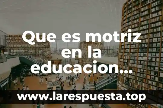 Que es organismo de la secretaria de educacion publica 6 Que es motriz en la educacion fisica