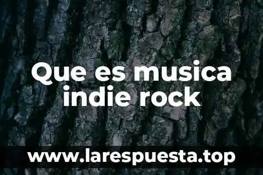 Que es la musica de tamborileros 7 Que es musica indie rock