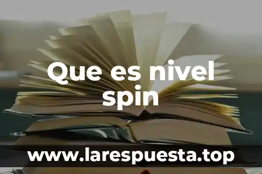 Que es nivel spin