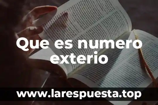 Que es numero exterio