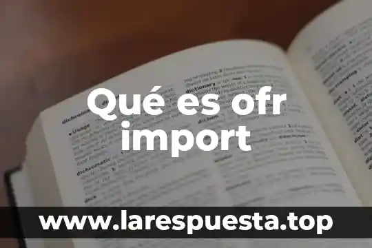 Que es tarjeta ilo e idrac 4 Qué es ofr import