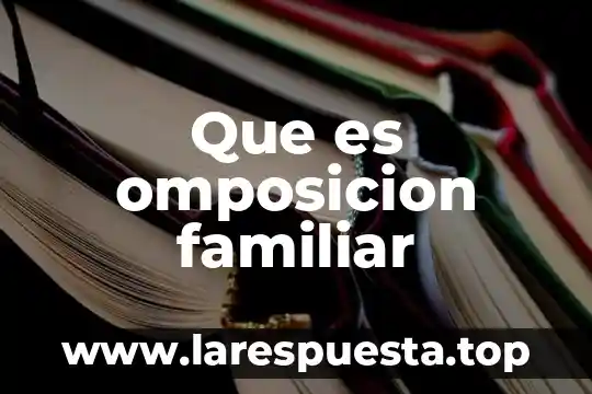 Que es un gasto familiar por rubro 3 Que es omposicion familiar