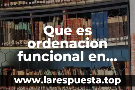 Que es ordenacion funcional en redaccion