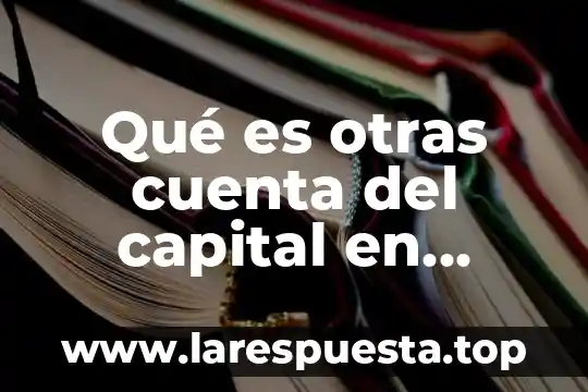 Que es un divorcio en otras ciencias 6 Qué es otras cuenta del capital en contabilidad