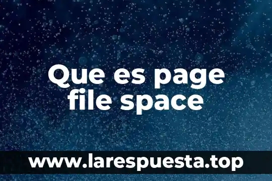 Agencias mayoristas que es 5 Que es page file space