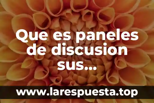 Que es paneles de discusion sus caracteristicas