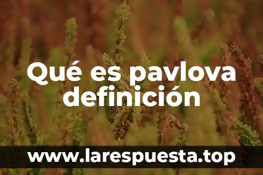 Que es cacumen definicion 3 Qué es pavlova definición