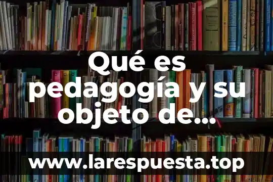 Que es el objeto posible en el contrato 3 Qué es pedagogía y su objeto de estudio