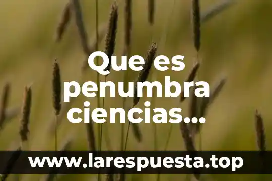 Que es una coleccion biologica ciencias naturales 7 Que es penumbra ciencias naturales