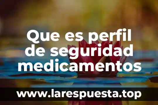 Que es ioi seguridad 6 Que es perfil de seguridad medicamentos