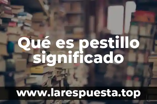 Qué es pestillo significado