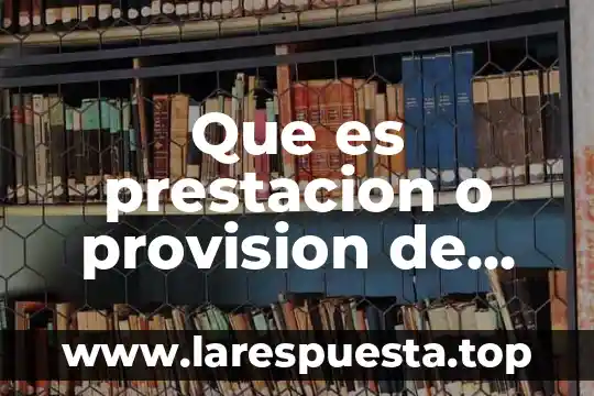 Que es prestacion individual de servicios de salud 8 Que es prestacion o provision de servicios de salud