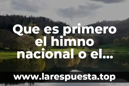 Que es primero el himno nacional o el juramento