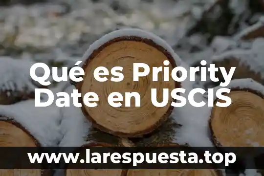 Qué es Priority Date en USCIS
