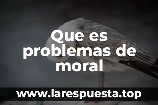 Que es problemas de moral