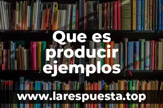 Que es producir ejemplos